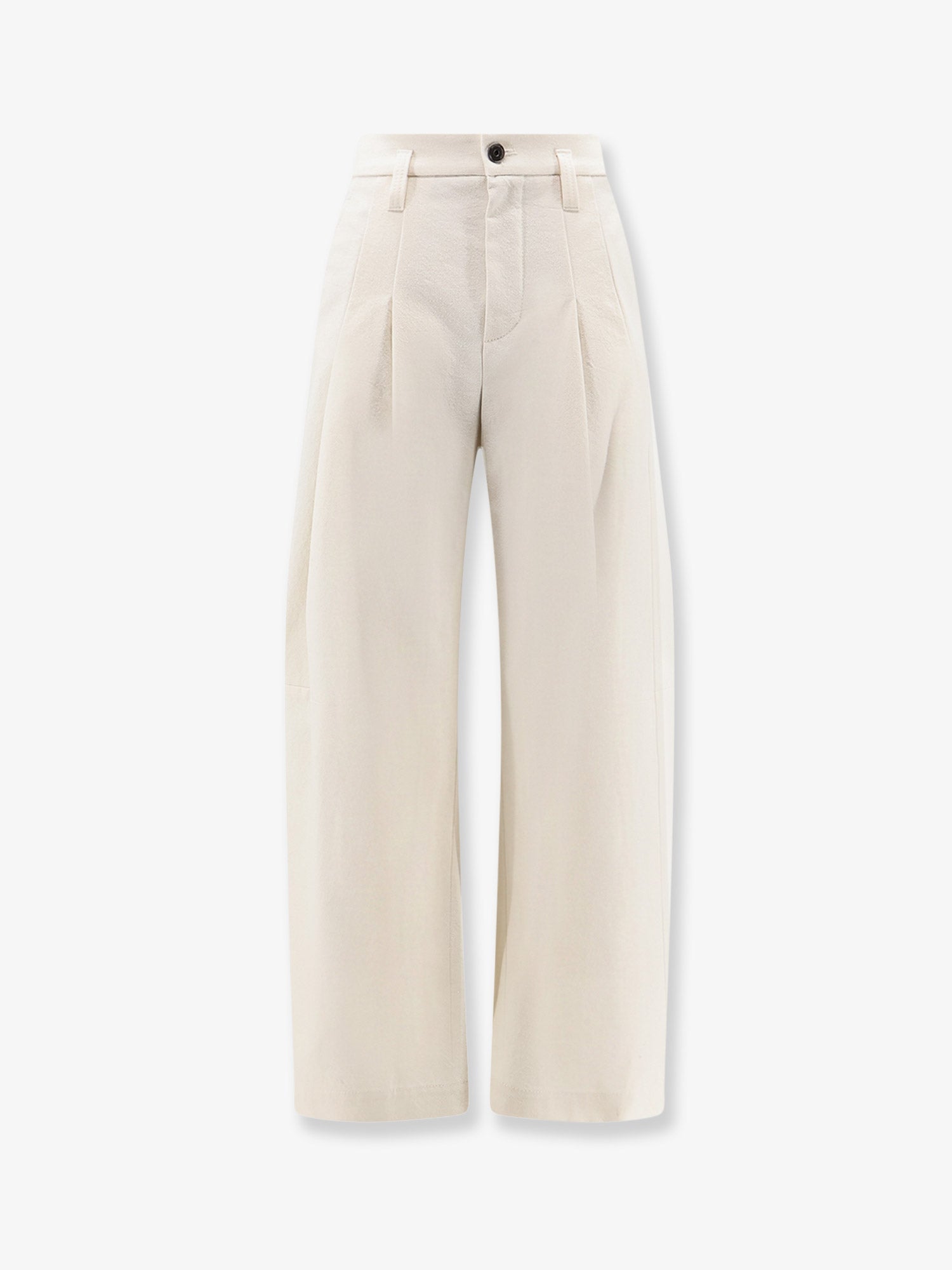 Monili-Embellished Baggy Trousers — White