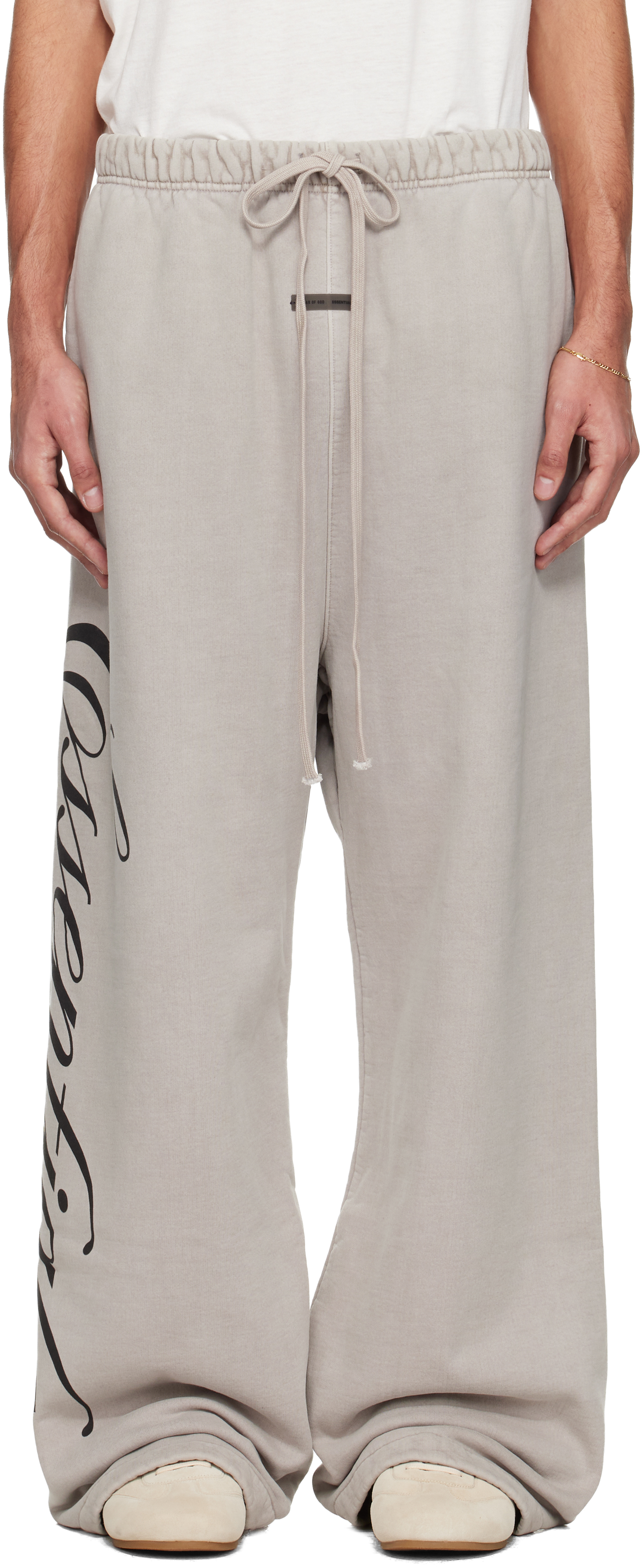 Gray Holiday Heavy Fleece Lounge Sweatpants