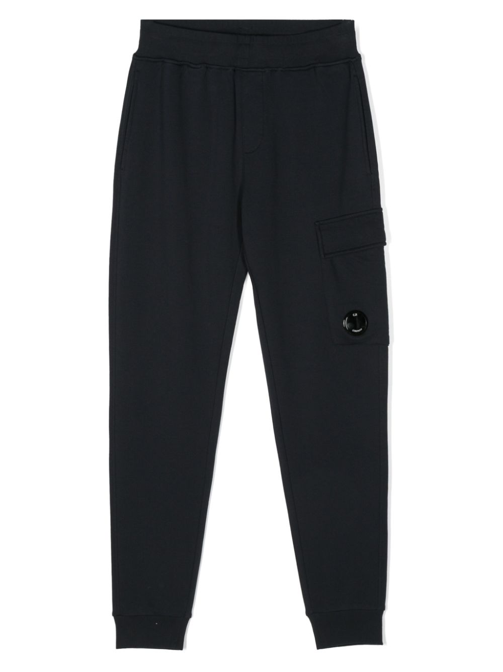 Lens-appliqué track pants - Blue