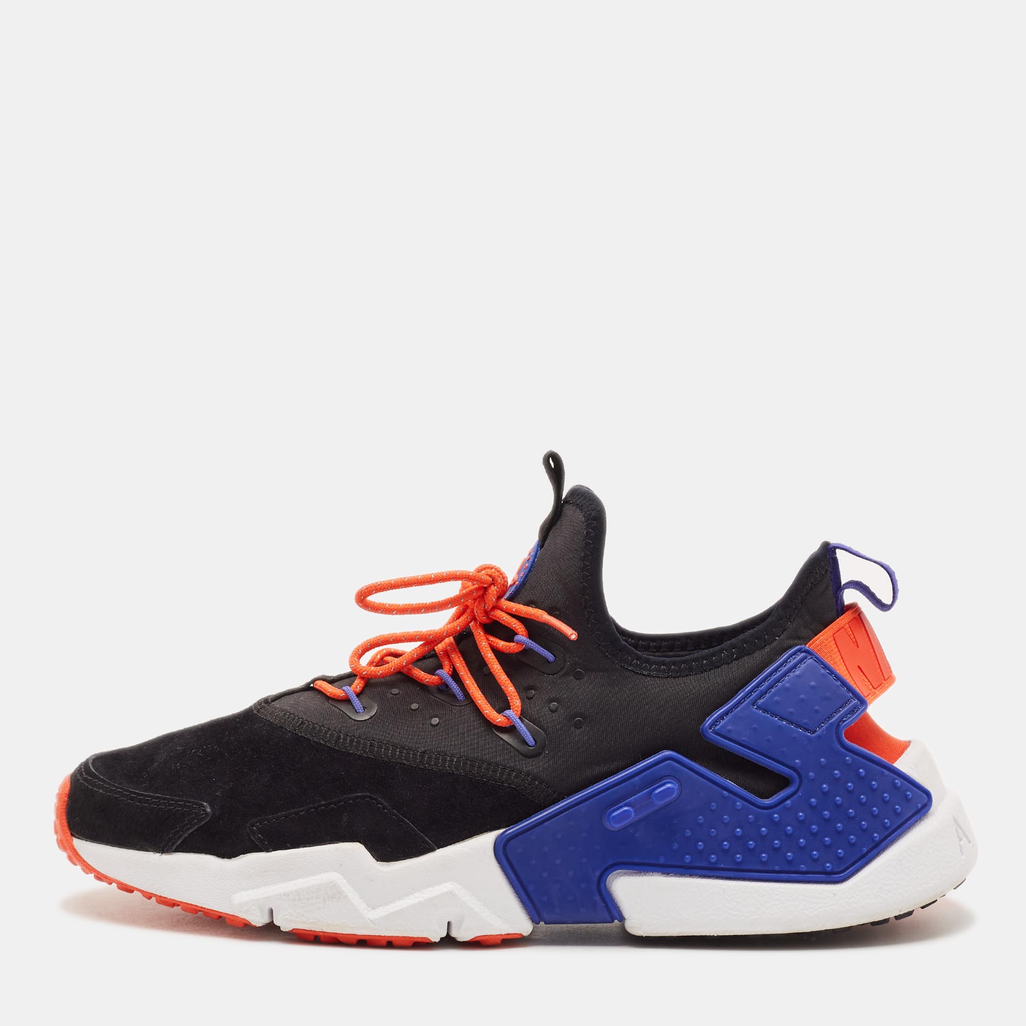 Nike Air Huarache Drift Black Rush Violet 44 Multicolor Suede and Rubber Low Top Sneaker