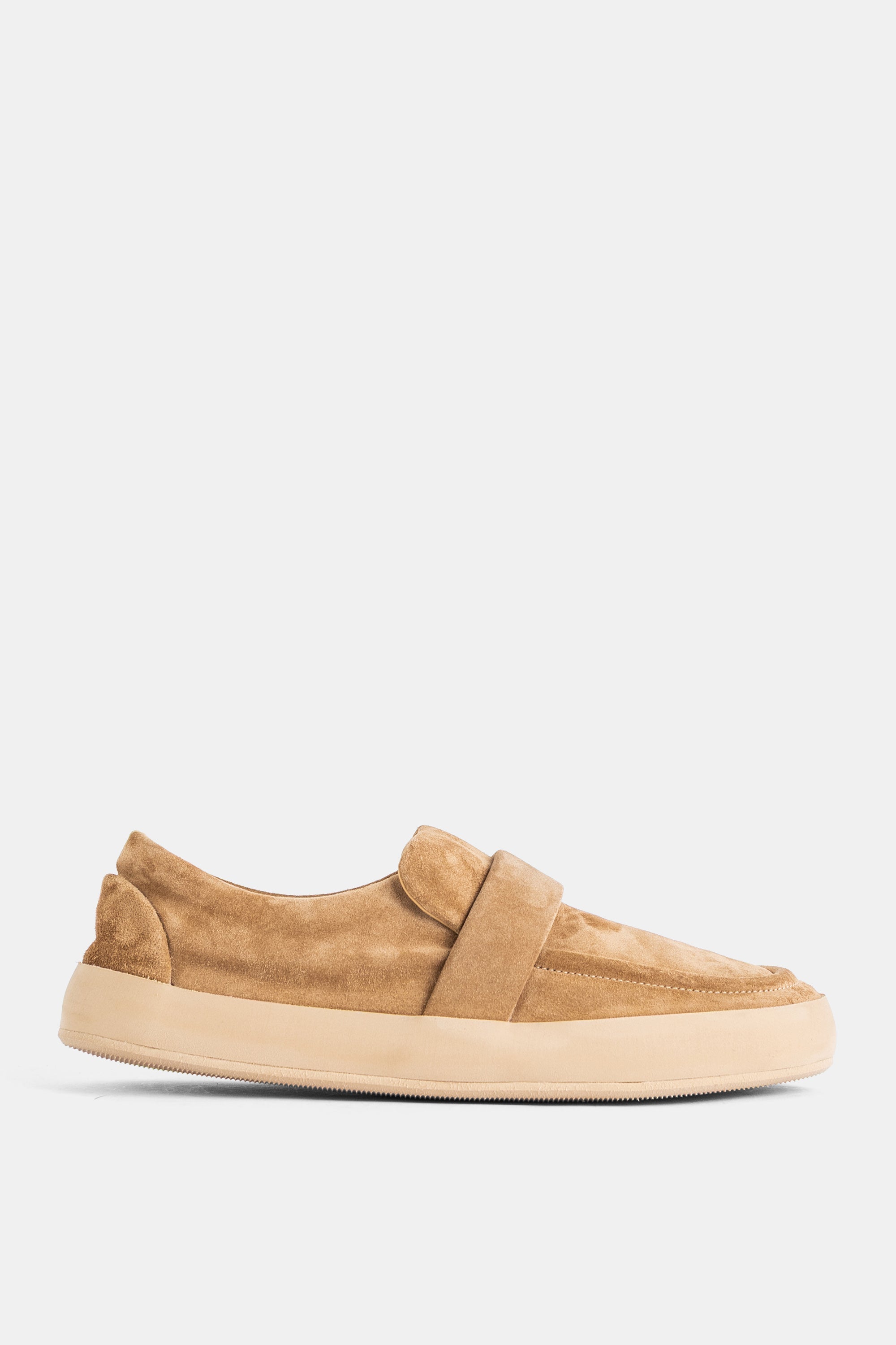 Suede Moccasin Loafer — Beige