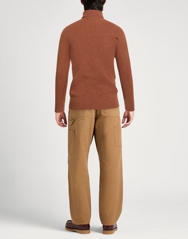 Man Turtleneck Tan Size 40 Alpaca wool, Polyamide, Cotton, Modal, Elastane