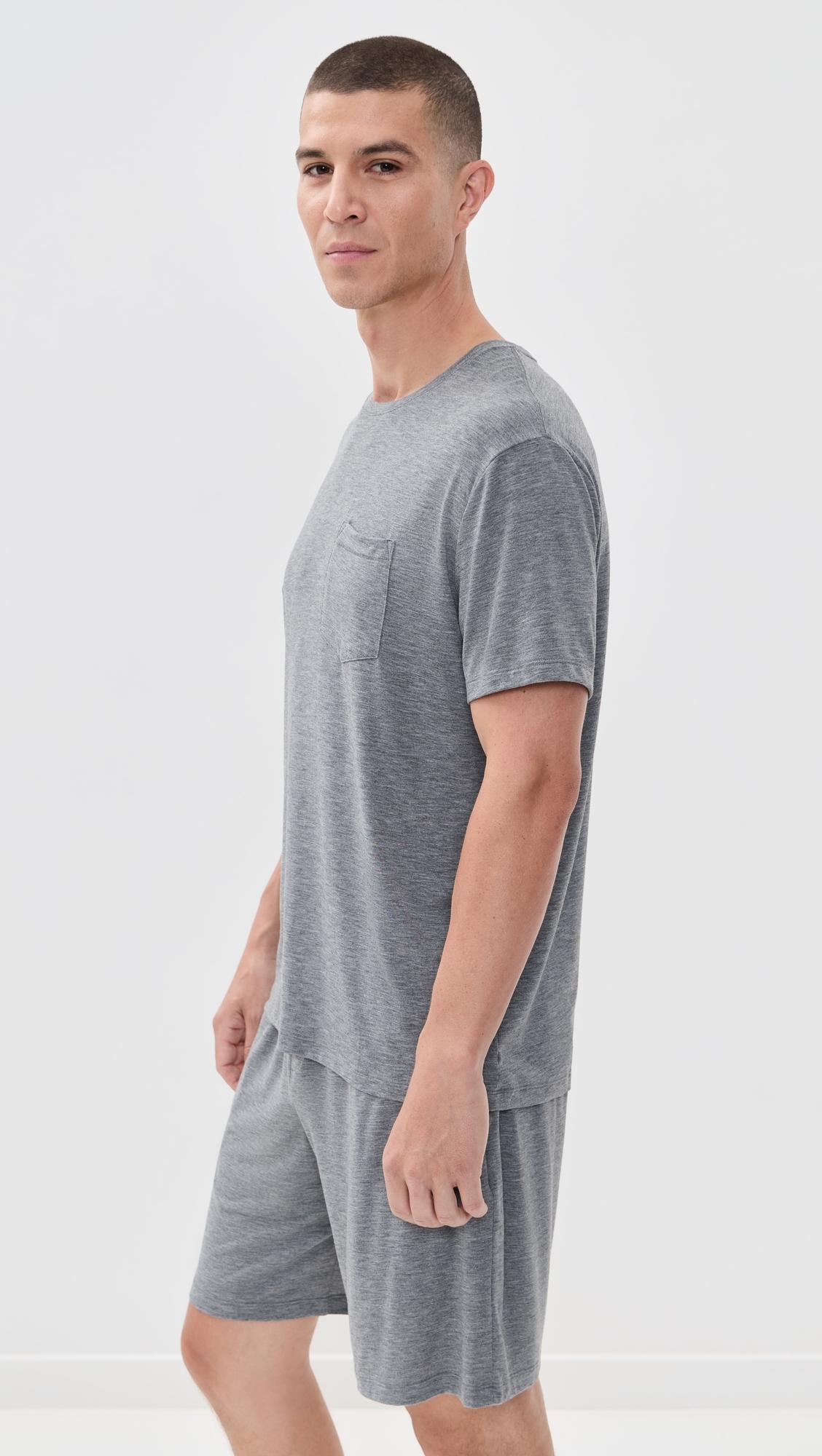 Second Skin Sleep Pocket Tee Medium Grey Heather
