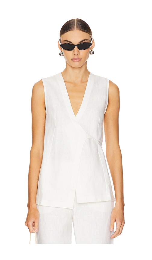 FAITHFULL Lulea Wrap Vest in White. - S also in