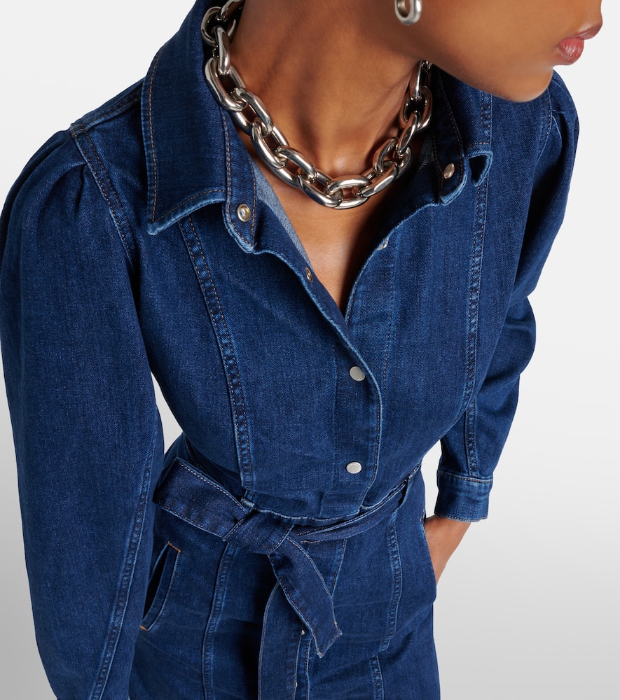 Denim midi dress