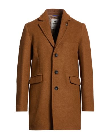 Man Coat Brown Size XL Wool, Polyester, Polyamide