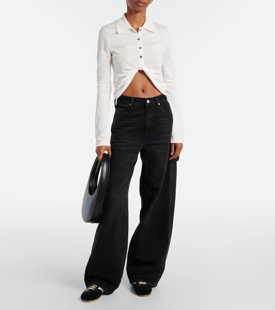 Courrèges Cropped cotton shirt