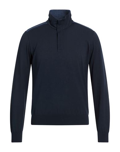 Man Sweater Midnight blue Size M Viscose, Polyester