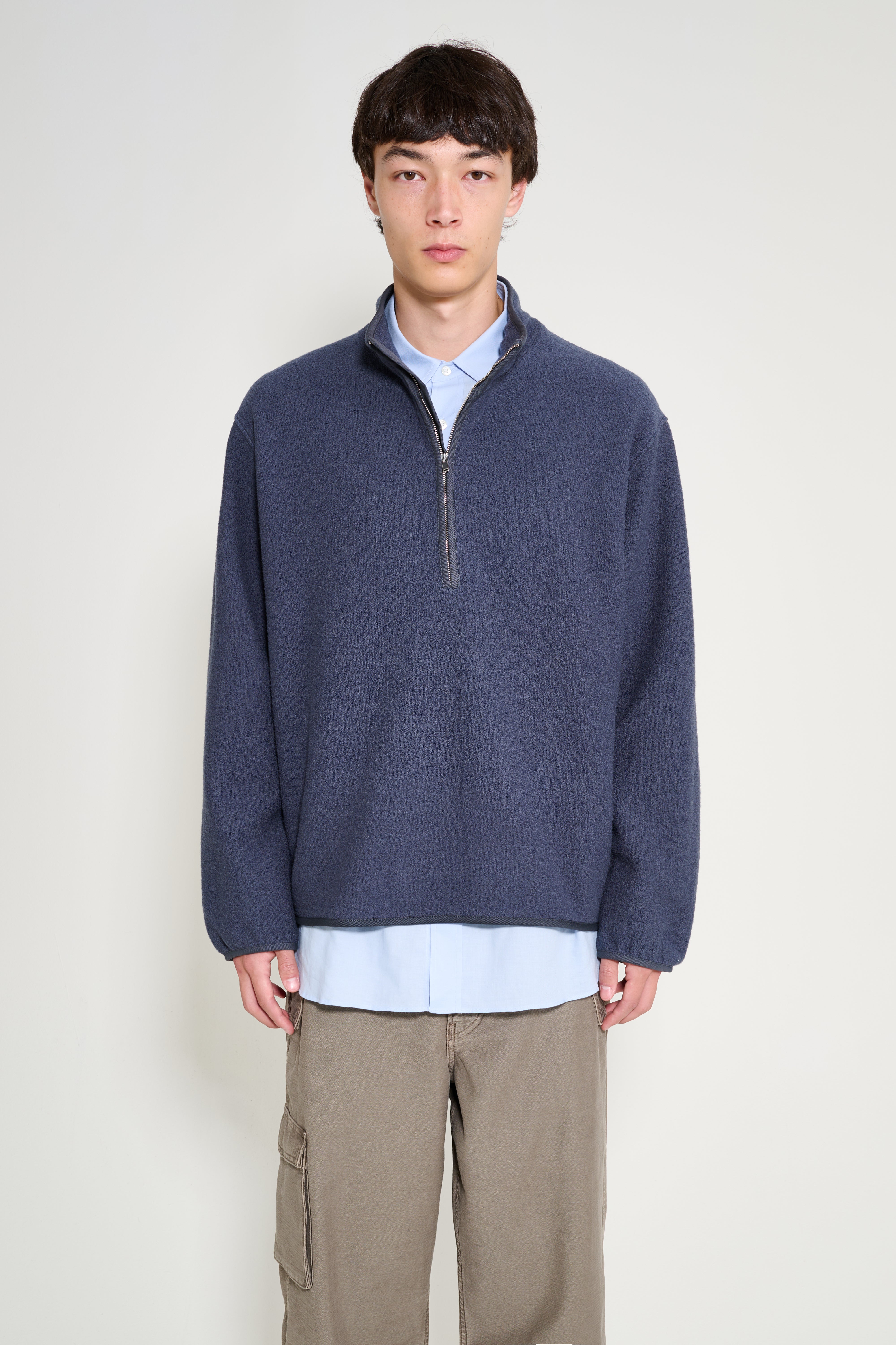 Jeanerica Carlo Half-Zip Sweater Anthracite
