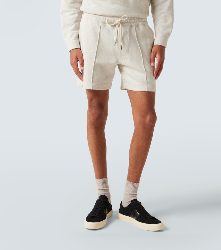 Cotton, silk, and cashmere shorts