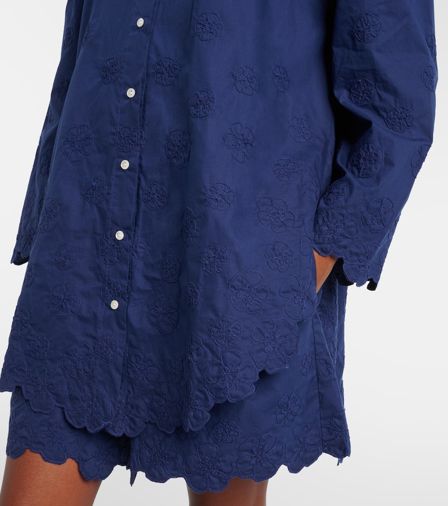 Floral cotton poplin shirt dress