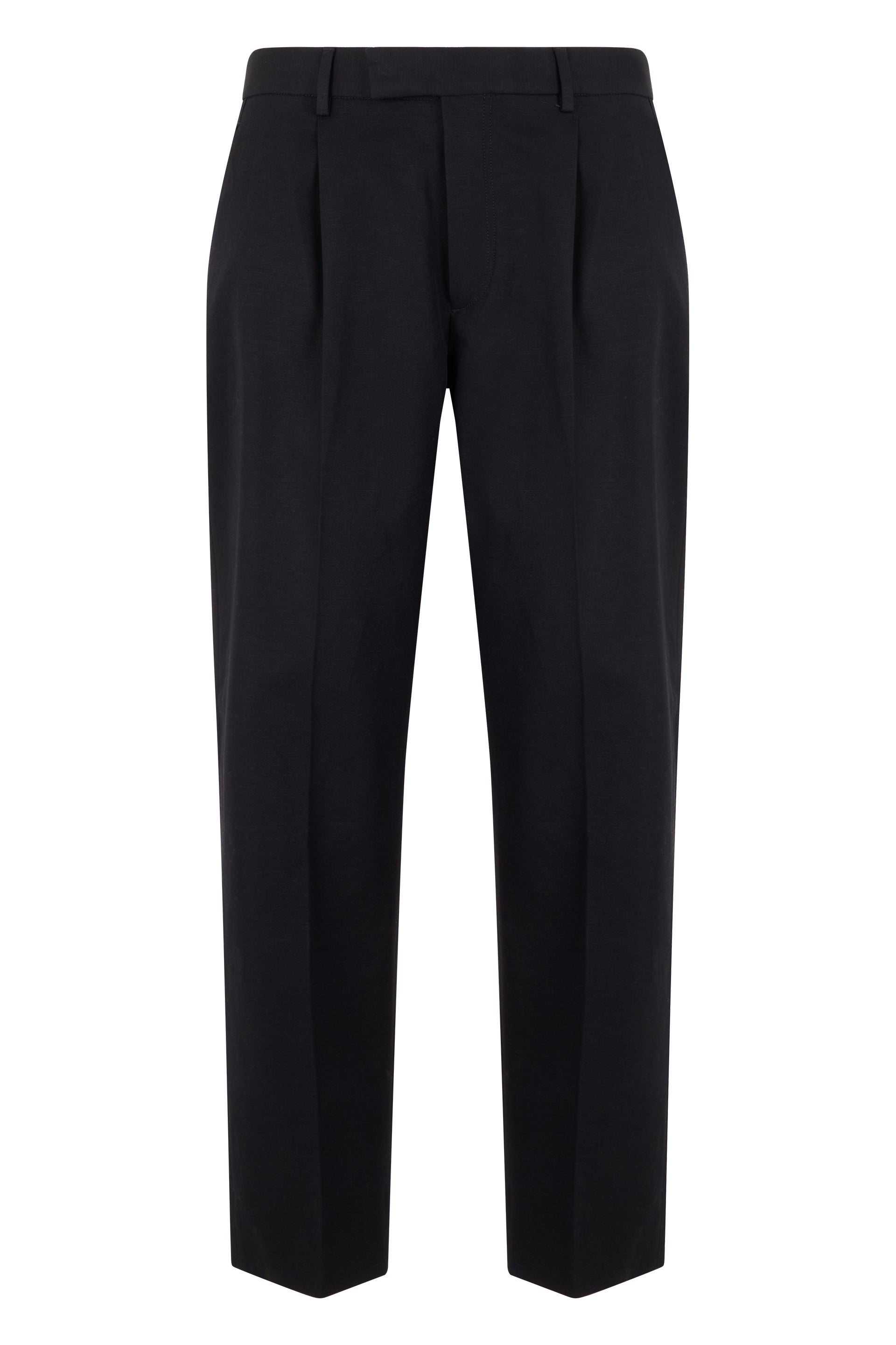 Cotton & Linen Trousers with Elastic Waist