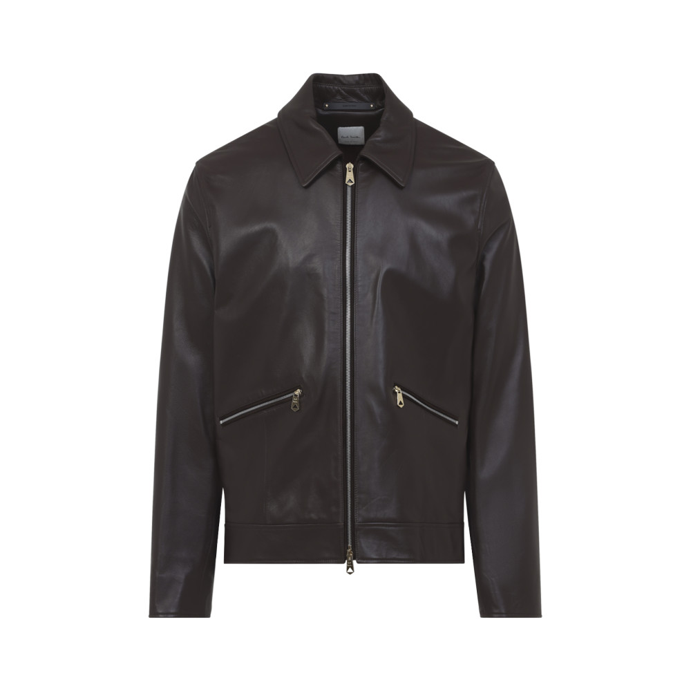 Regular Fit Leather Jacket