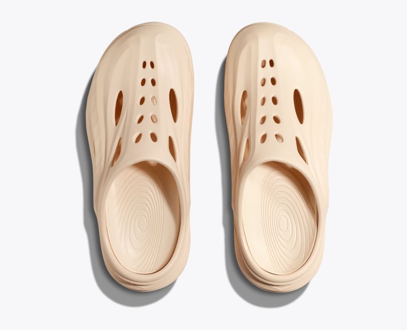 HOKA Ora Recovery Mule Shoes in Vanilla/Vanilla