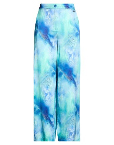 Woman Pants Turquoise Size M Viscose, Rayon