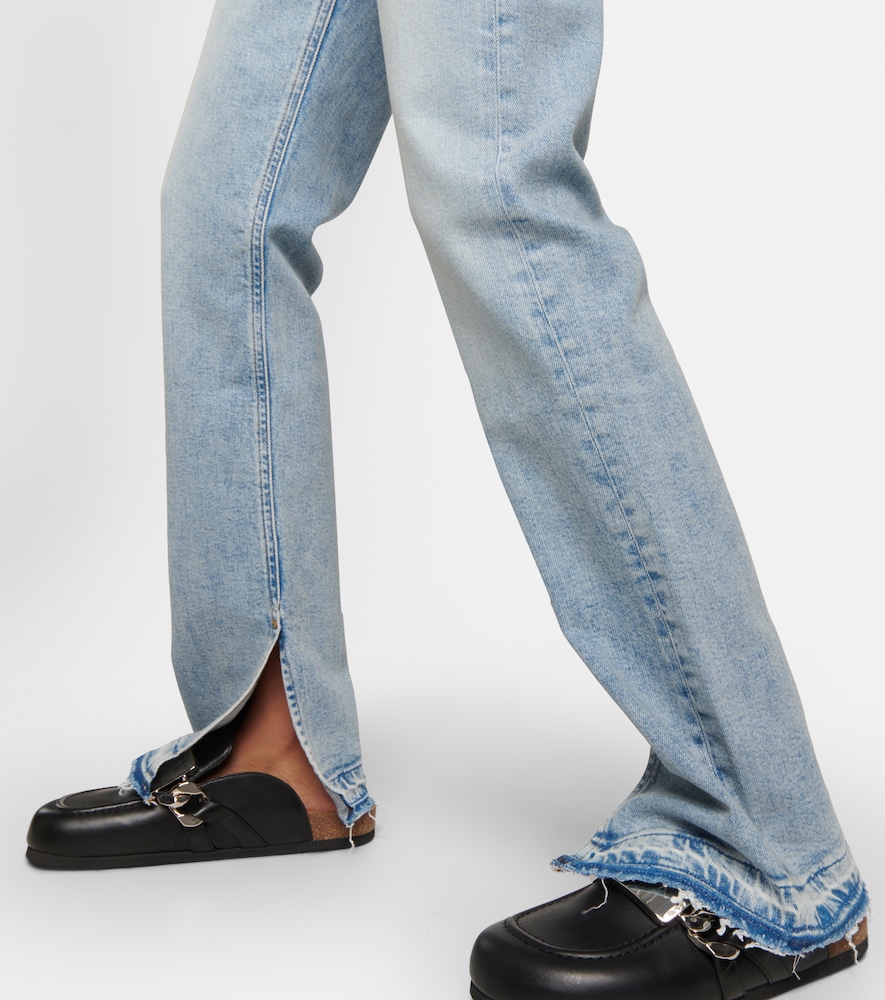 Re/Done 70s high-rise split-hem bootcut jeans