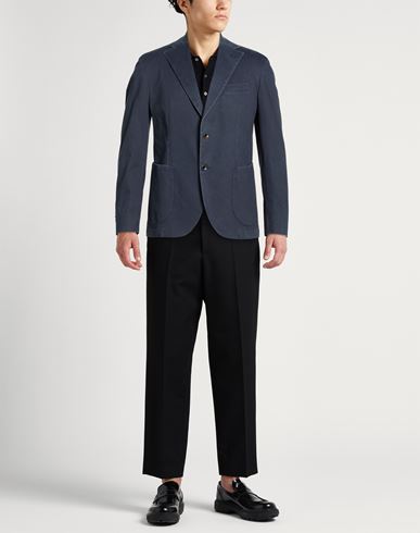 Man Blazer Navy Size 36 Organic cotton, Recycled polyester, Elastane