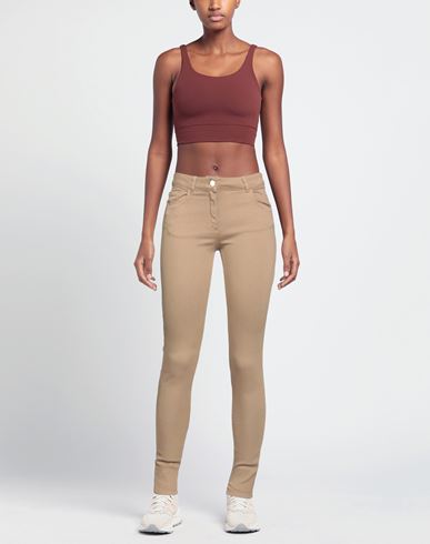 Woman Jeans Khaki Size 27 Cotton, Elastomultiester, Elastane