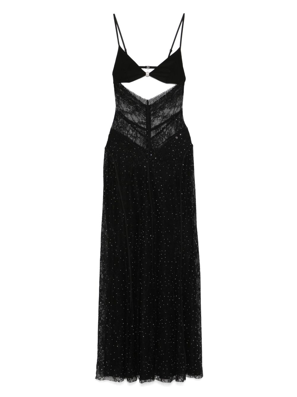 Rhinestone-embellished dress - Black
