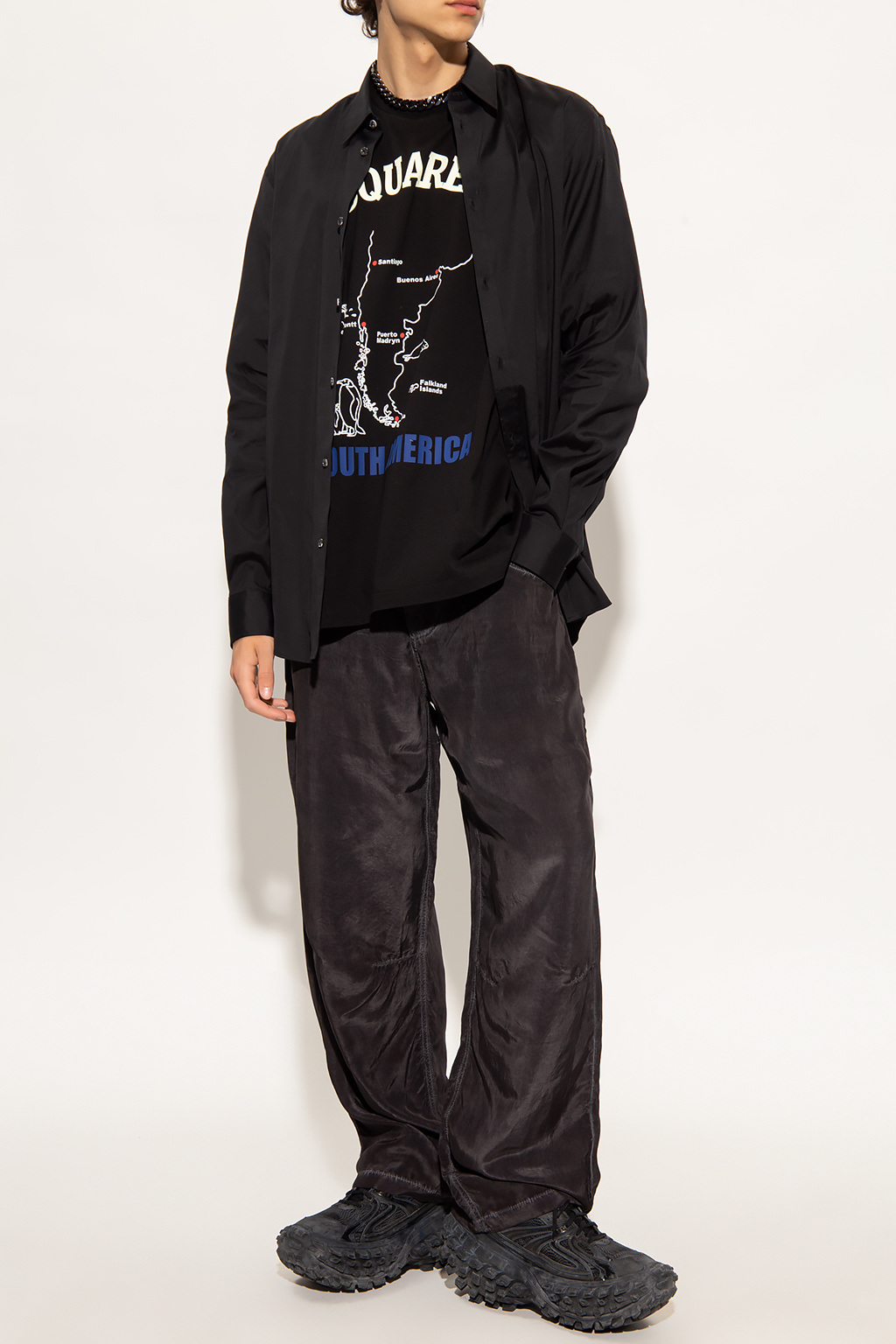 Cotton Shirt, Men's, Black