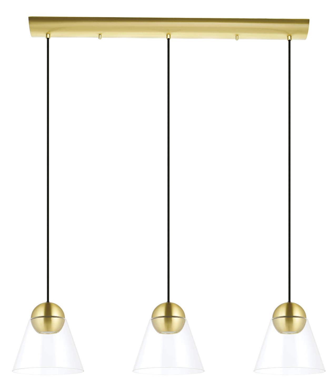 Brushed Brass LED Pendant from the Cerasella Collection