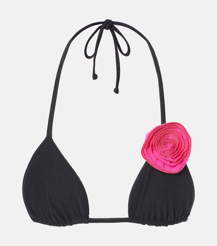 Rose halterneck bikini top