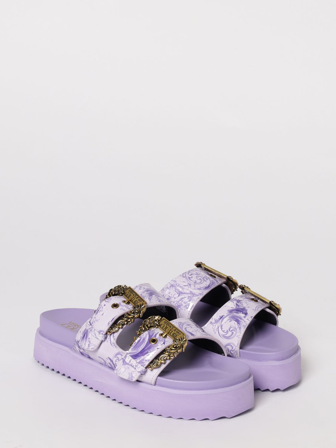 Heeled Sandal Woman color Violet