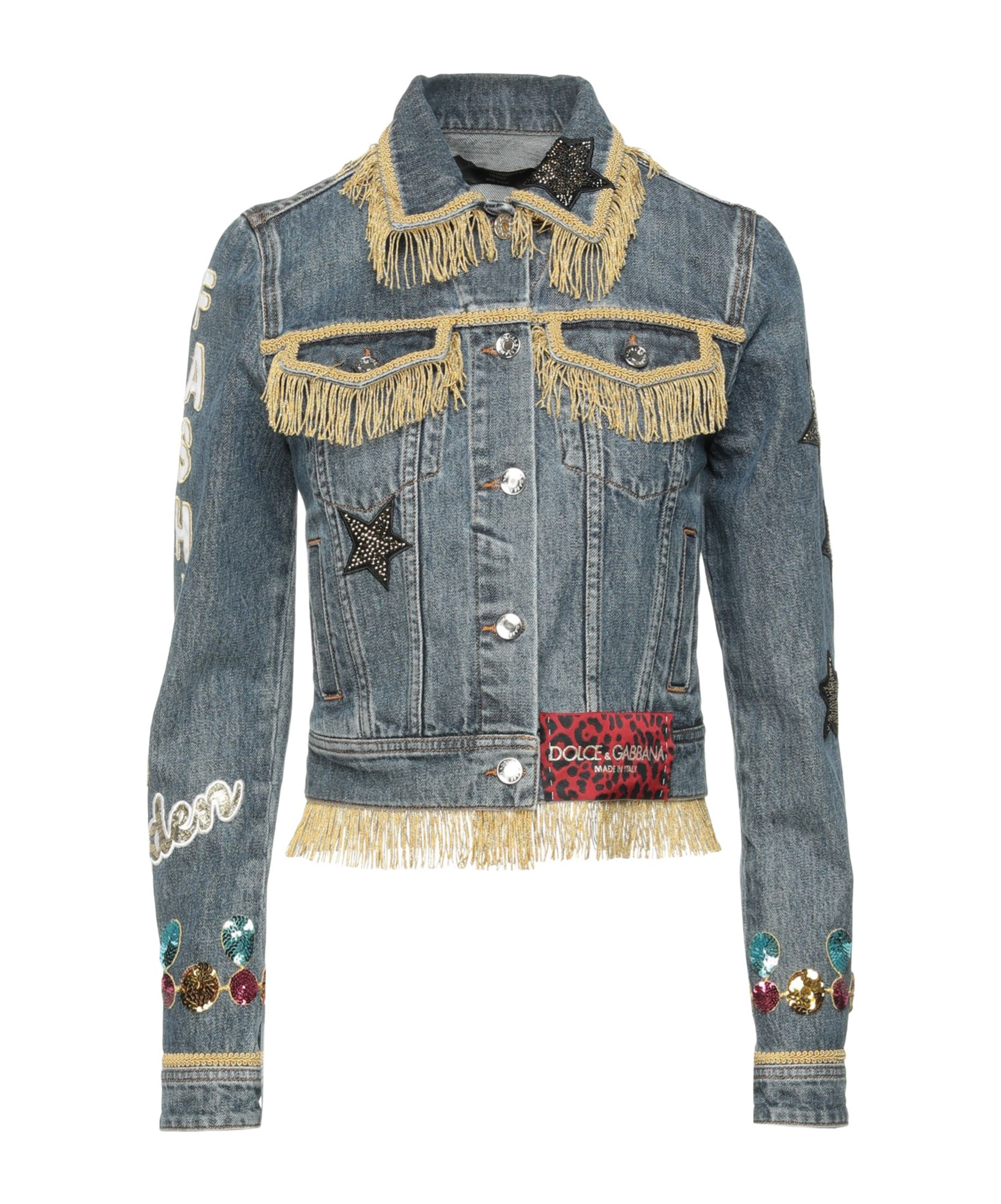 Sequin Fringe Denim Jacket