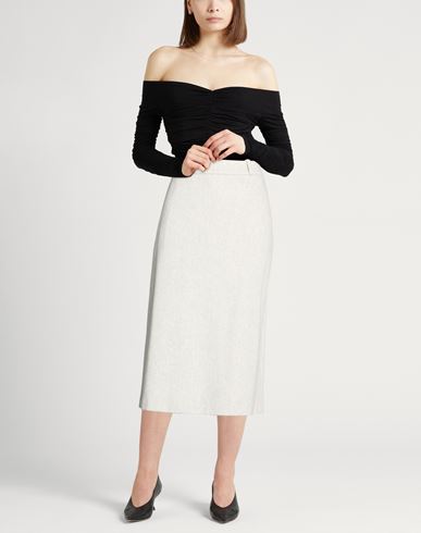 Woman Midi skirt Light grey Size 4 Cashmere