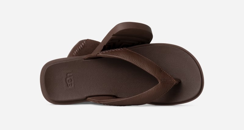 ® Men's Seaside II Flip Leather/Suede Sandals in L®age
