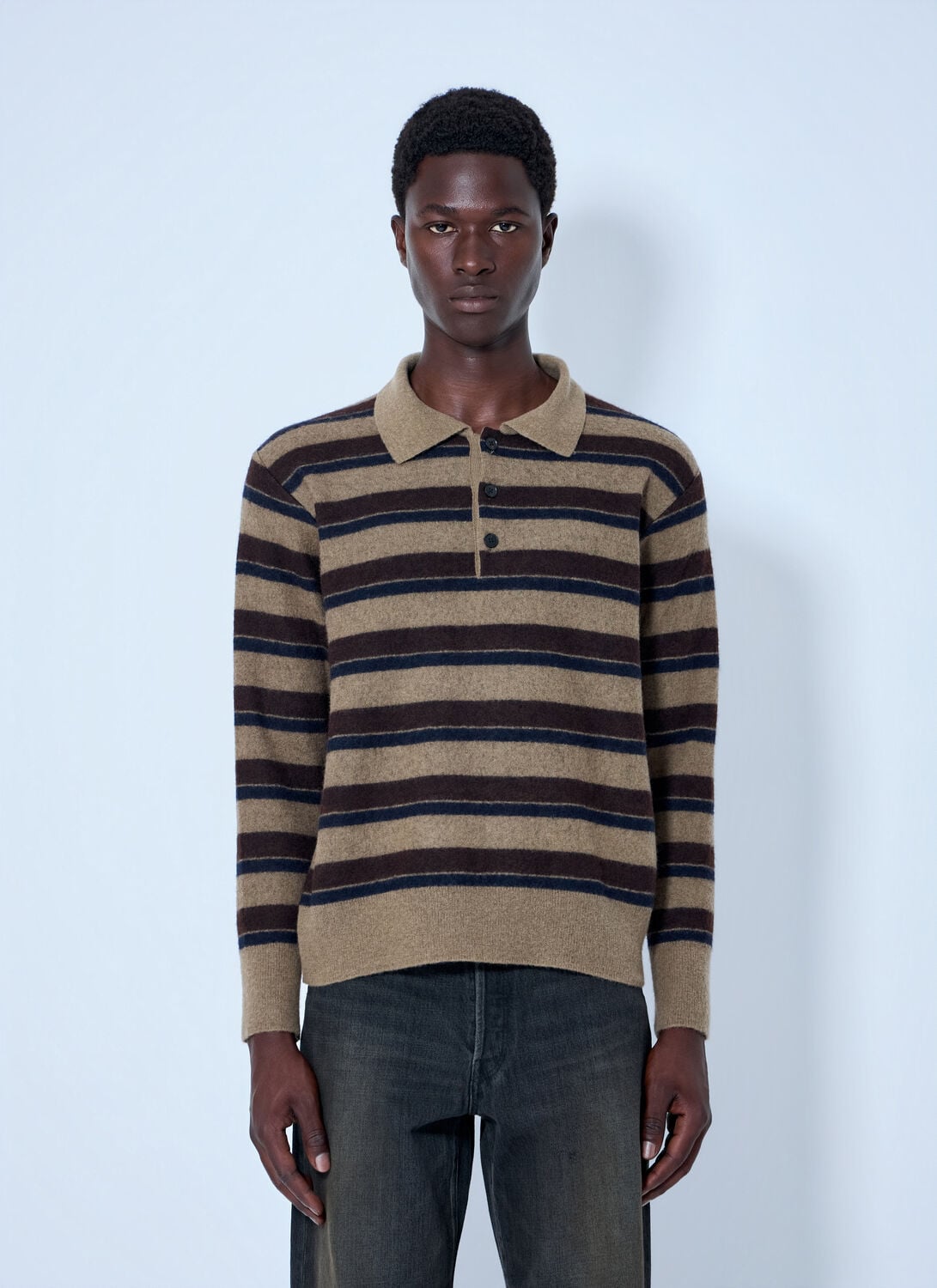 Knit Stripe Polo