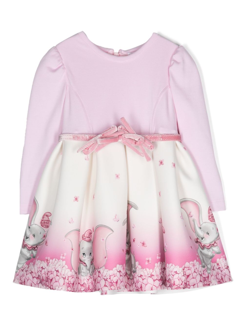 Belted voluminous dress - White