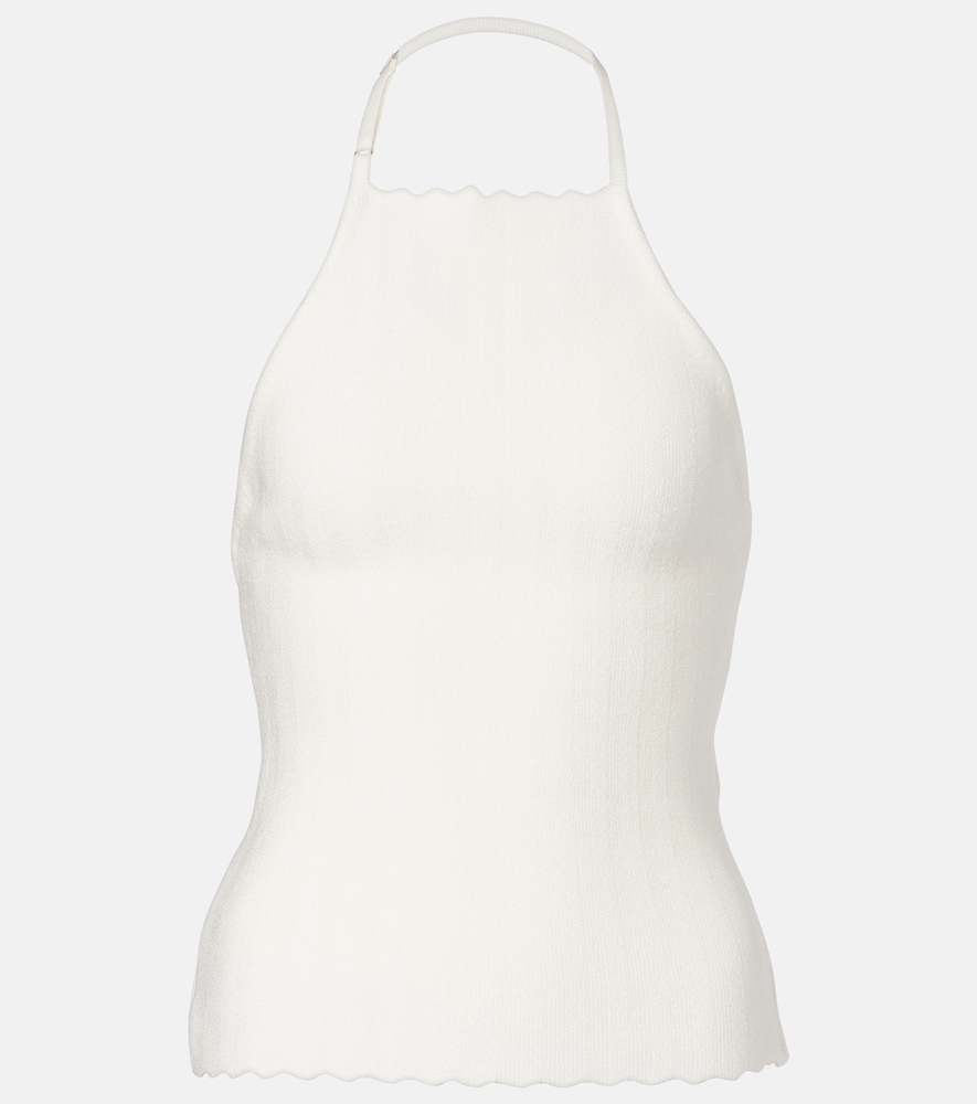 Tablier knitted halterneck top