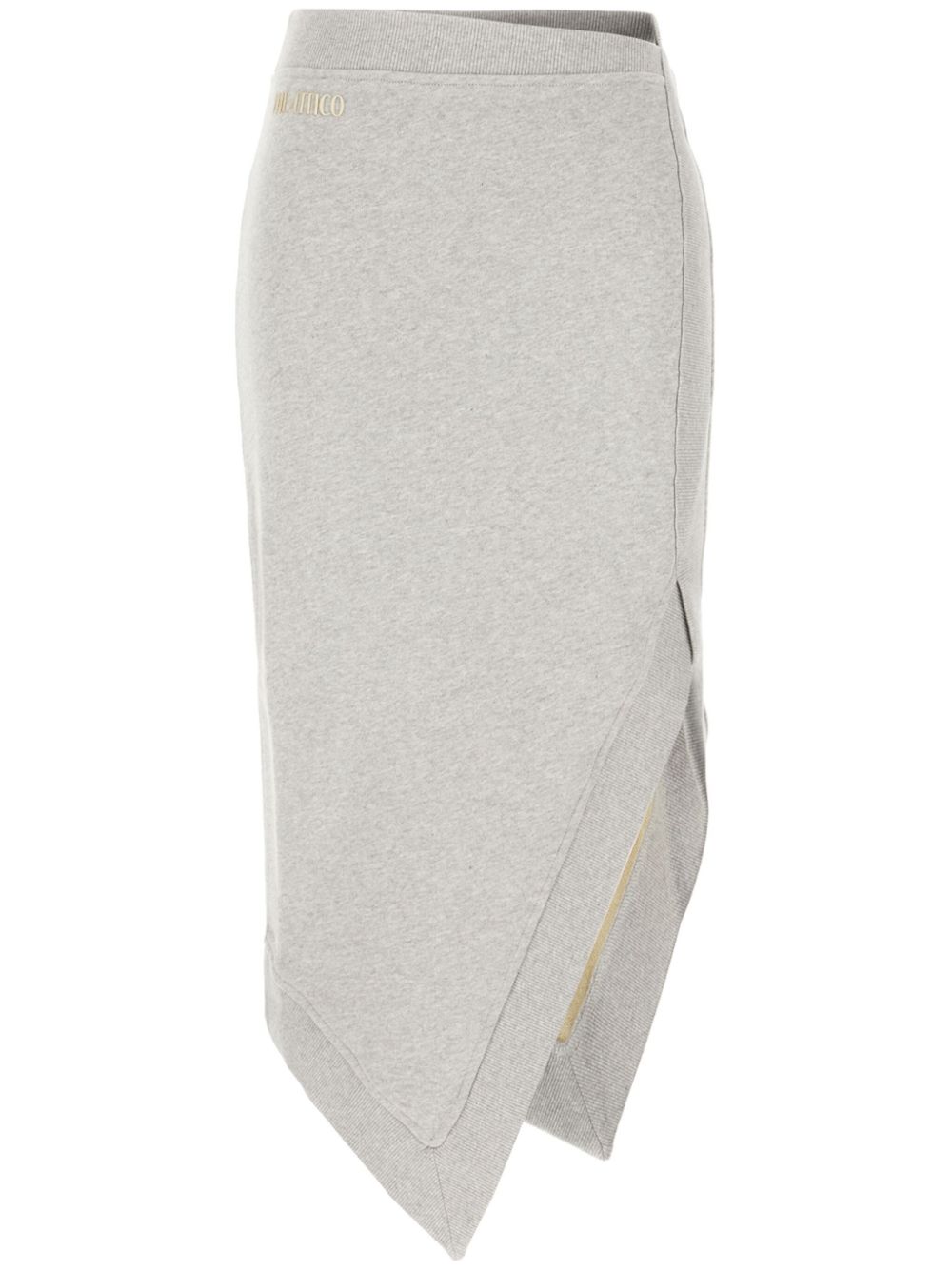 Mélange-effect midi skirt - Grey