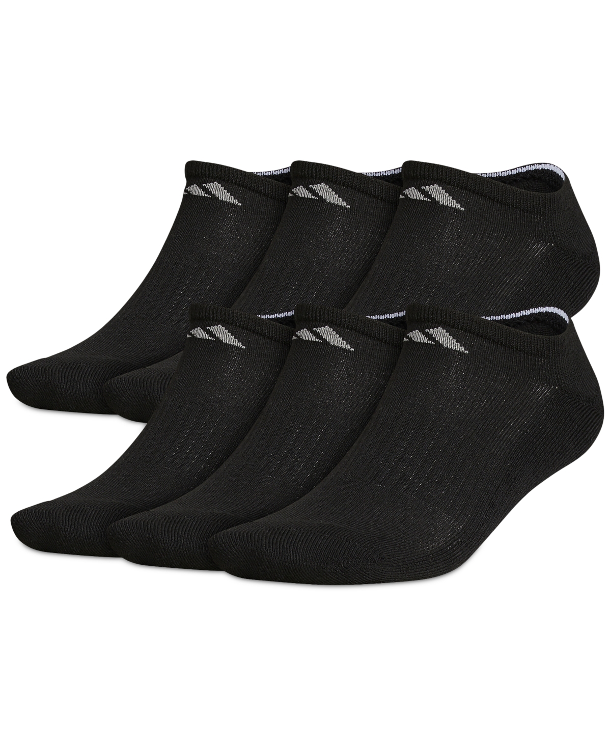 Men's Cushioned Athletic 6-Pack No Show Socks - Black