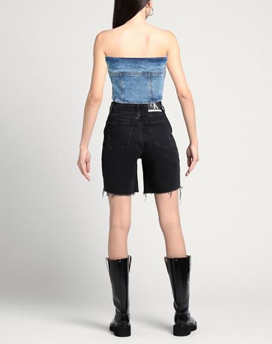 Jeans Woman Top Blue Size 4 Organic cotton, Tencel, Lycra