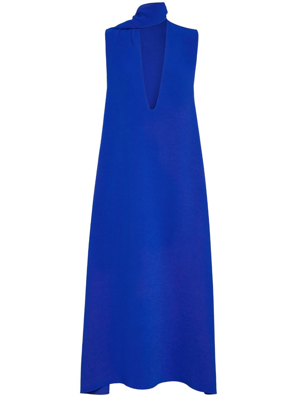 Draped-detail maxi dress - Blue