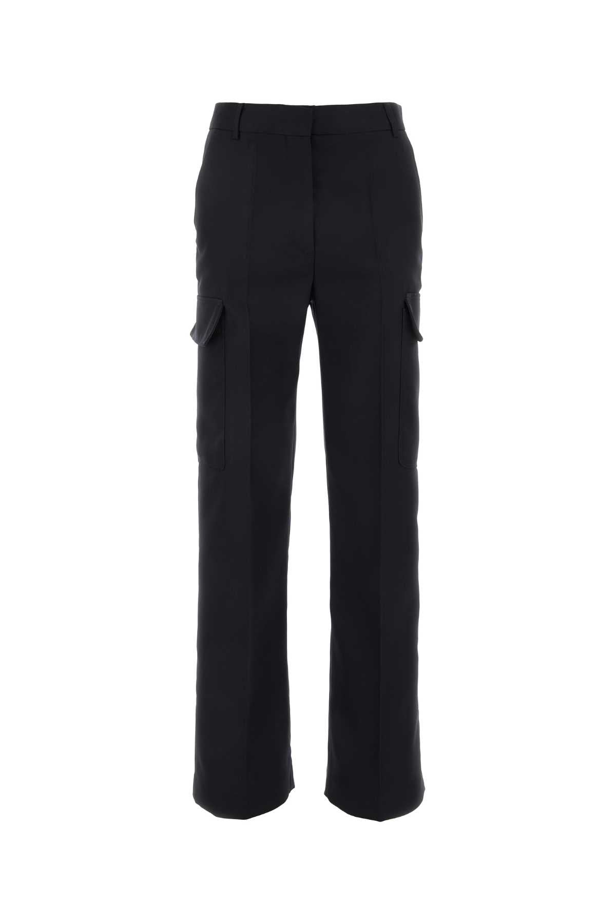 Flap-Pocket Cargo Cargo Pants — Black