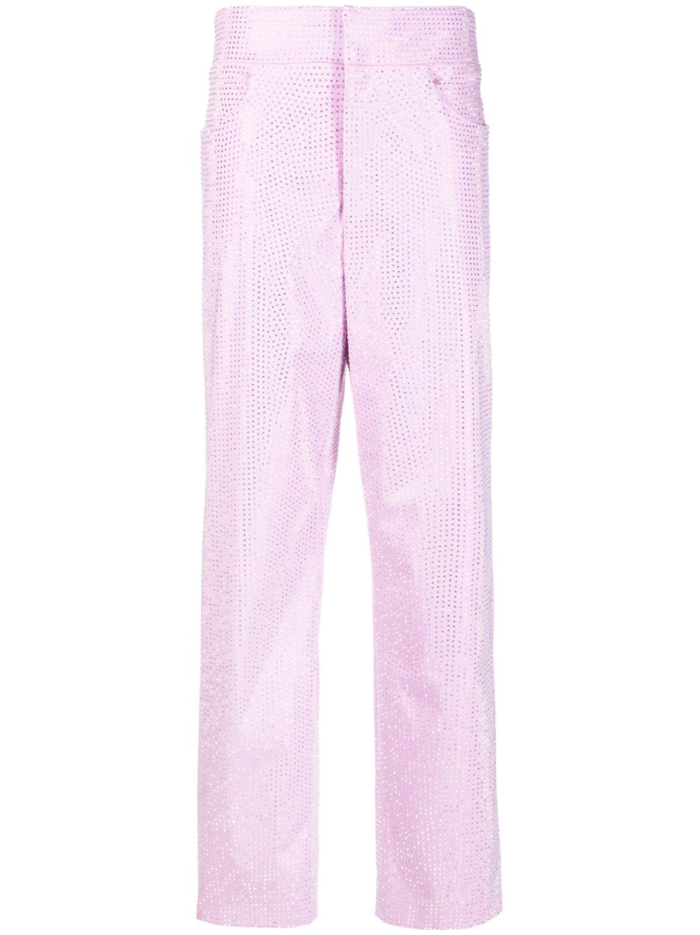 Crystal-embellishment trousers - Blue