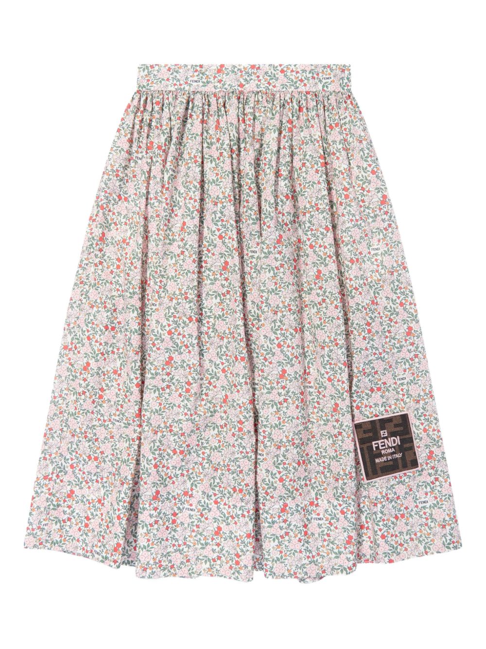 Fendi Kids floral-print skirt - Neutrals
