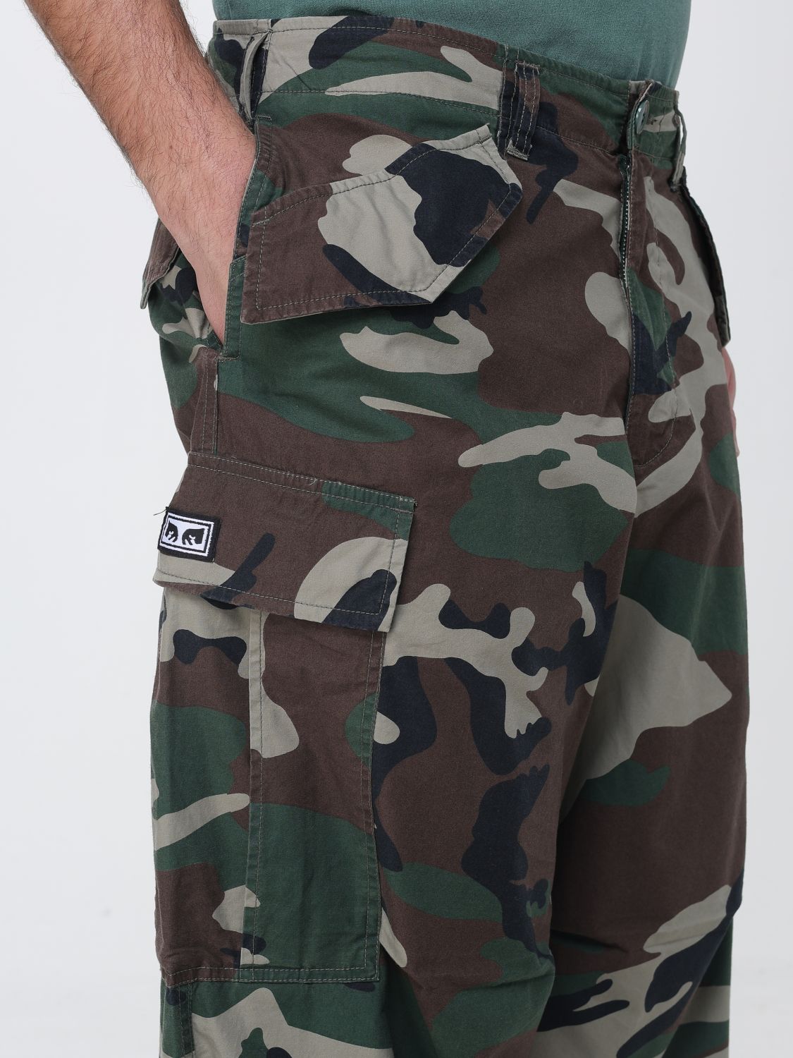 Pants Men color Military