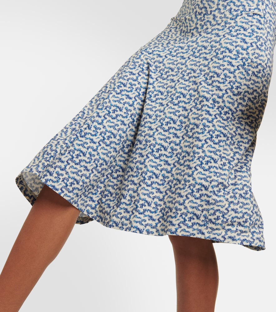 Lania printed jersey midi dress