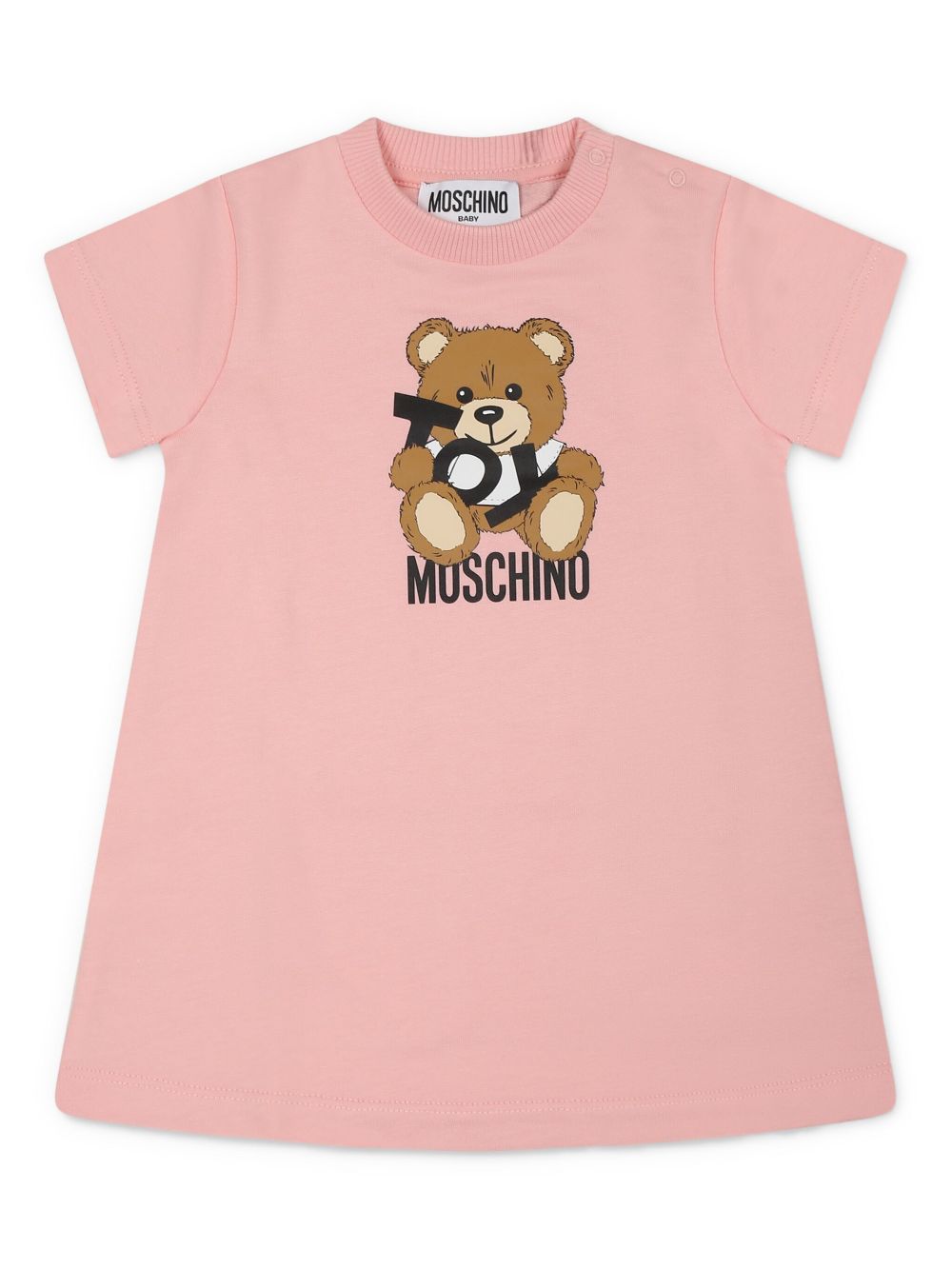 Teddy Bear-print mini dress - Pink