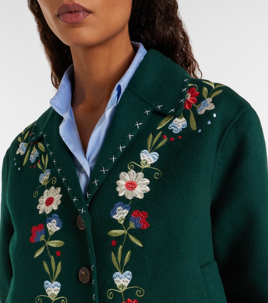 Jude embroidered wool-blend jacket