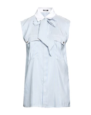 Woman Shirt Light blue Size 8 Silk, Cotton