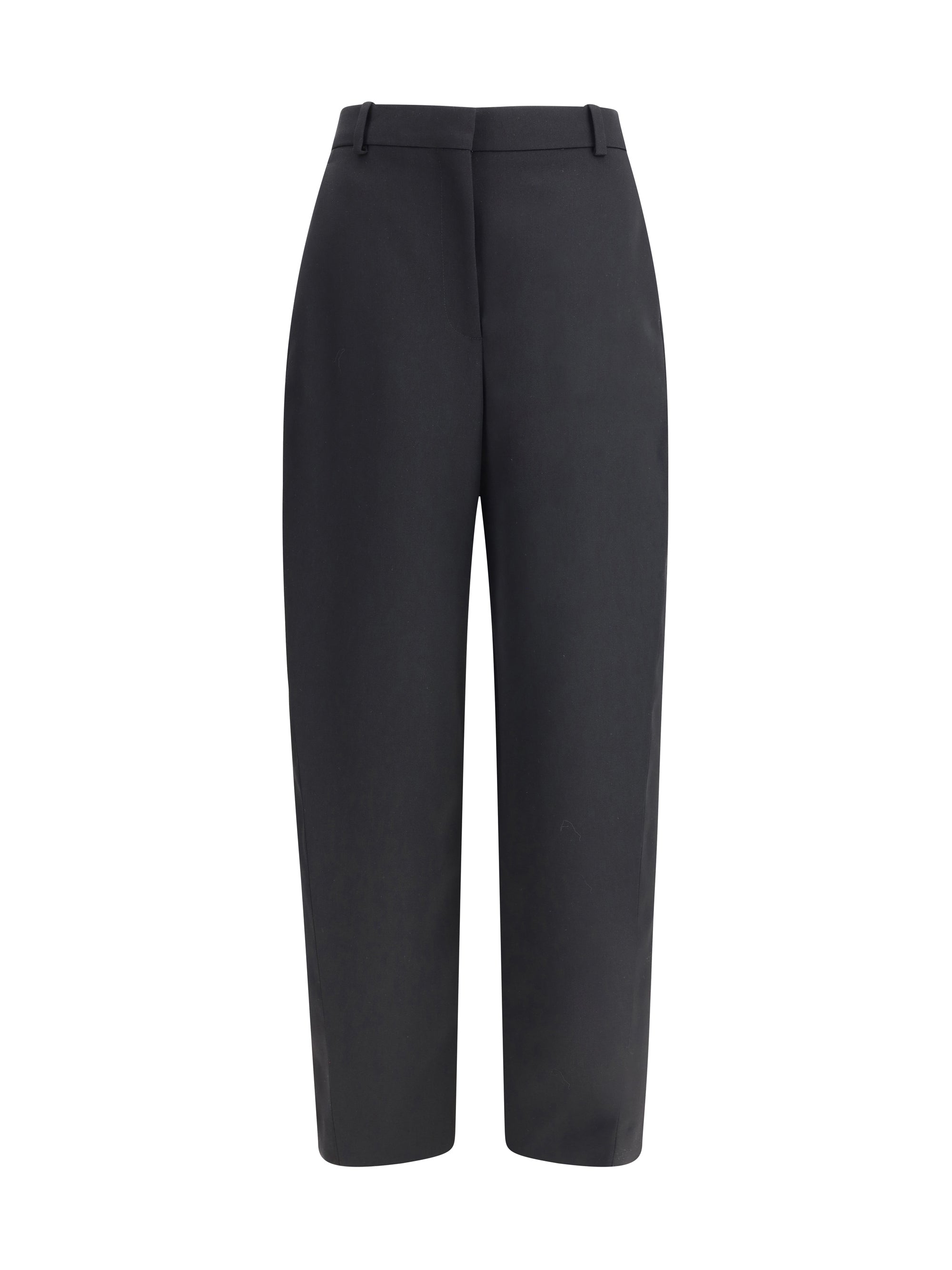 Grain de Poudre Wool Tailored Trousers — Black