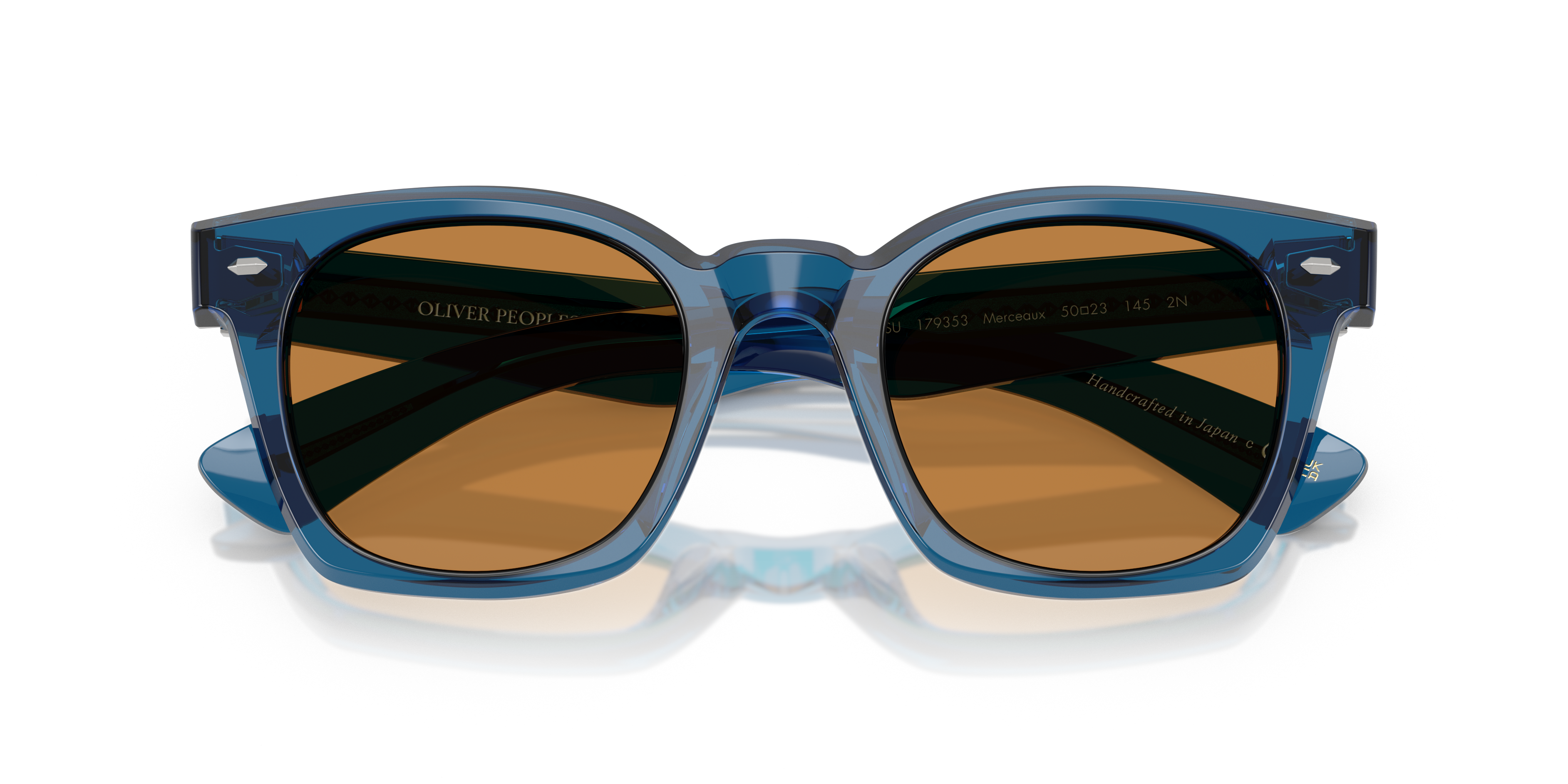 Oliver Peoples Unisex Oliver Peoples OV5498SU MERCEAUX 179353 Sunglasses Acetate Blue Orange Squared Norma