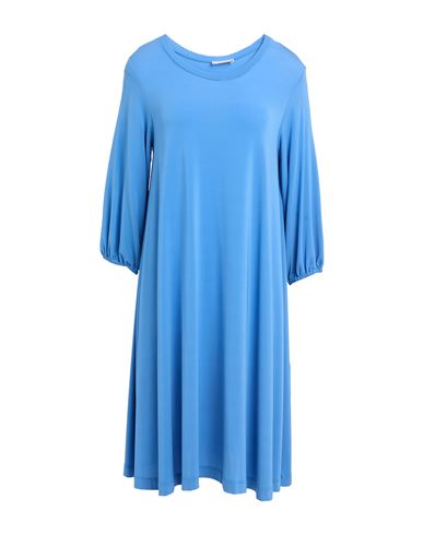 Woman Mini dress Slate blue Size M Viscose, Polyamide, Elastane