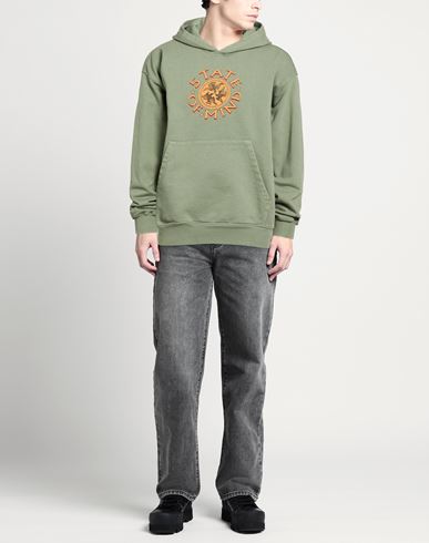 Man Sweatshirt Sage green Size L Cotton