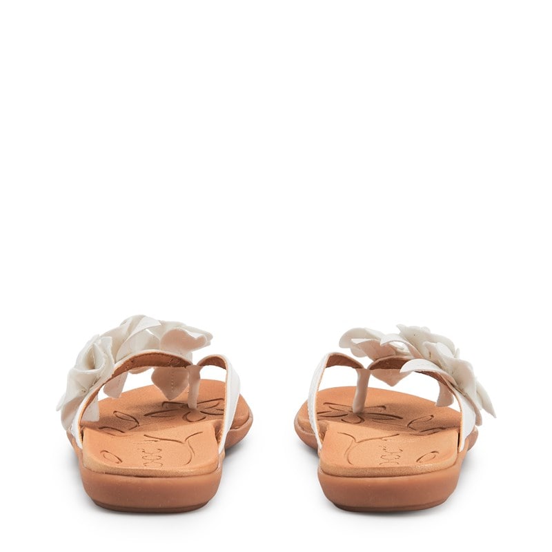 B. O.C. Women's Hensley Floral Thong Sandals (White)